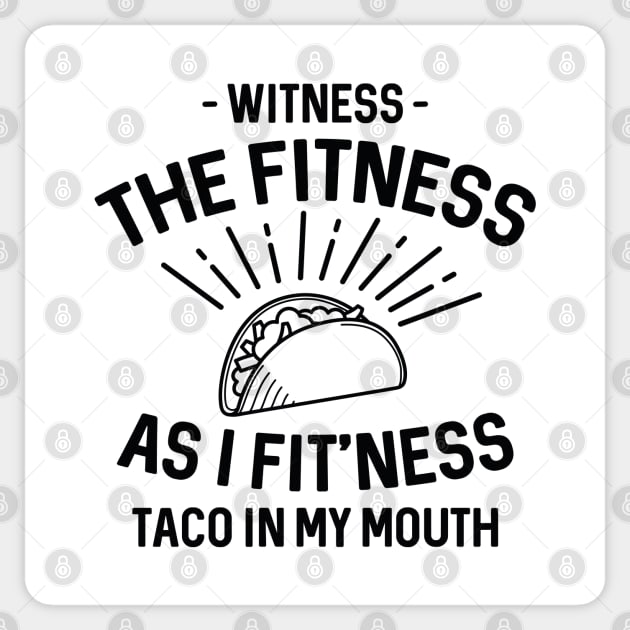 Fitness Taco Sticker by LuckyFoxDesigns